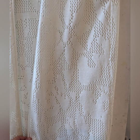 ✨ VINTAGE Long, cream crochet vest - Picture 5 of 5